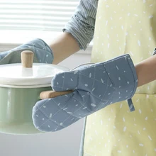 1 пара микроволновой печи Утепленные перчатки Теплоизоляция кухня высокая термостойкость варежки холст