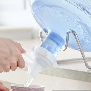

Home Storage Holders Shelf Water Jug Stand Bottles Spout Practical Dispenser Fast Flow Tap Non Slip Rack Organization