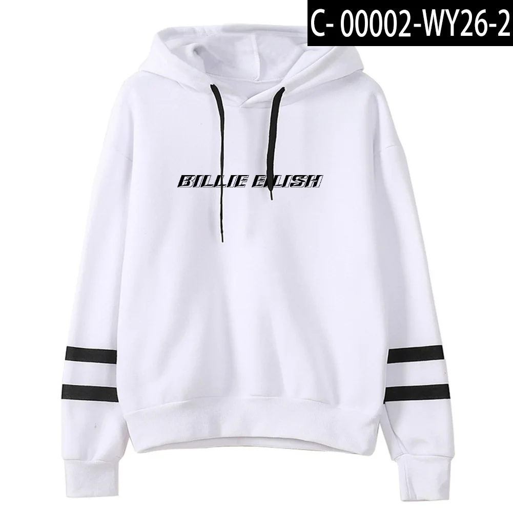 Billie Eilish толстовки с капюшоном Billie o-connell горячая Распродажа худи bad guy с длинным рукавом женская повседневная одежда толстовка одежда - Цвет: white