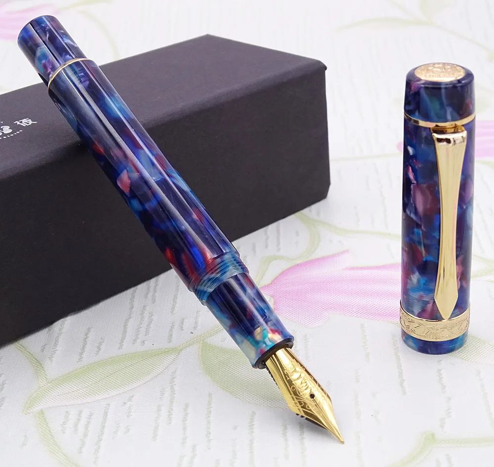 

LIY (Live In You) Mountain Series Resin Celluloid Fountain Pen Schmidt Fine Nib Converter Awesome Writing Gift Collection-Caofan