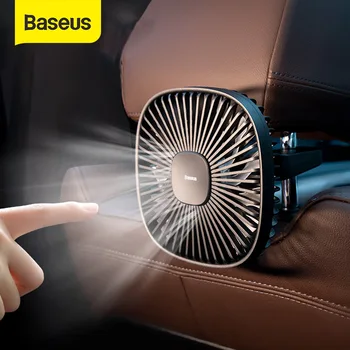 Baseus磁気車の空気冷却ファン 360 回転後部座席クーラーファンと 1000 のためのオートエアコンクーラーファン Leather Bag