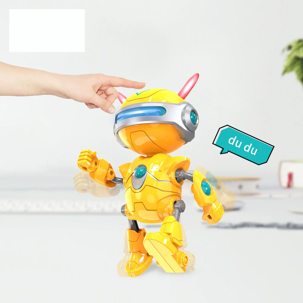 DEERC RC игрушечные роботы мини говорящий умный робот для детей обучающая игрушка для детей человекоподобный робот игрушка чувство Индуктивный RC - Цвет: Yellow Robot