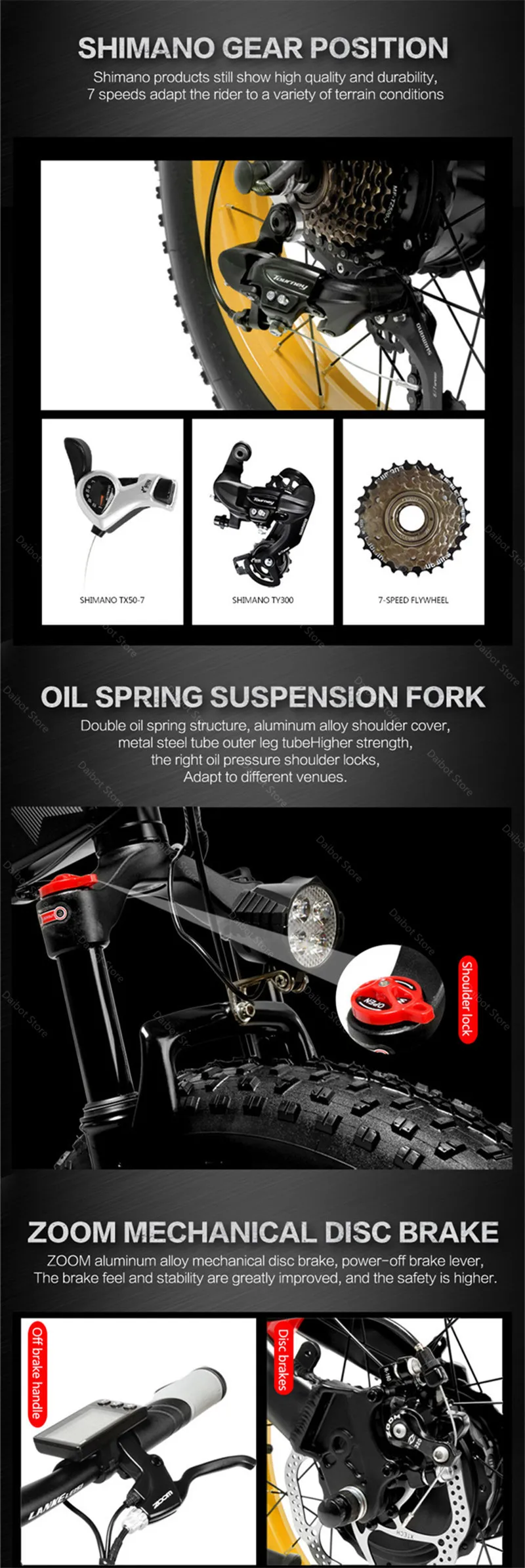 XT2000 Electric Bike Bicycle Two Wheeled Electric Bicycles 20 Inch Off Road Tires Adults Electric Scooter 500W 48V (40)