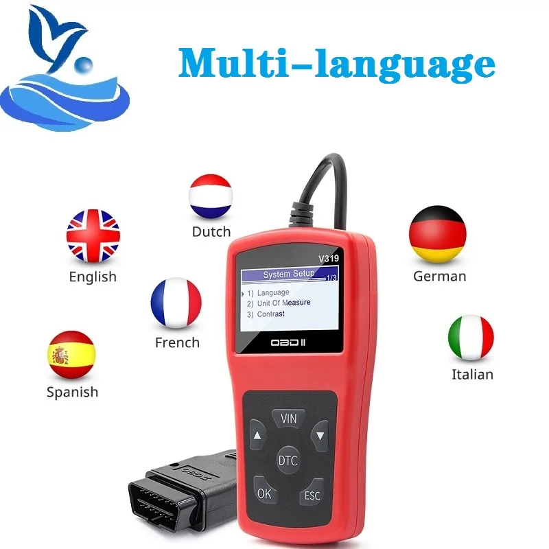V319 OBD2 сканер кодов OBDII/EOBD считыватель OBD 2 автомобильный диагностический