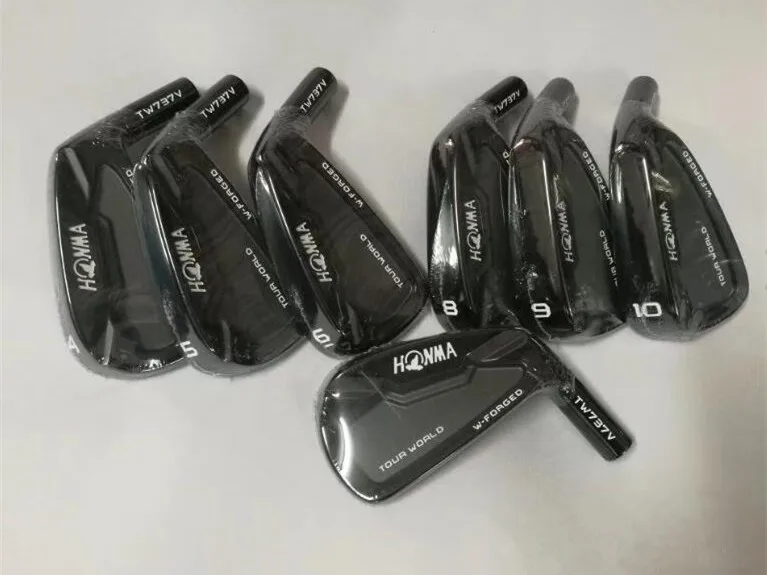 Honma TW737V Irons Black Honma Tour World Golf Irons Honma Golf Clubs 4-10 R/S Flex Shaft With Head Cover DHL Free Shipping