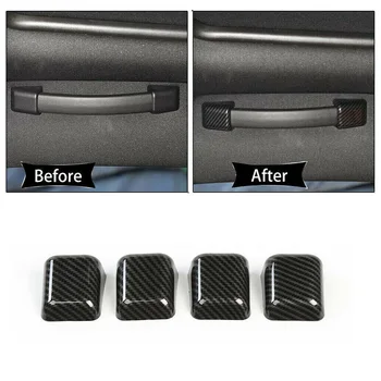 

4pcs Roof Grab Handle Trim Car Cover Decor For Dodge Challenger 2015-19
