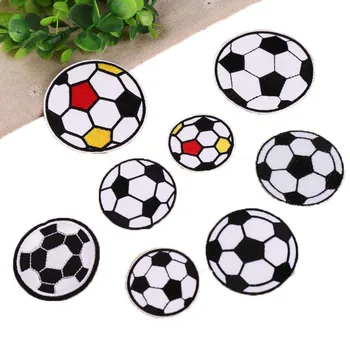 

1 PC Sticker Applications Patches On Clothing Iron For Tshirt Backpack Handbag Badges Cartoon Soccer Embroidered Patch Football