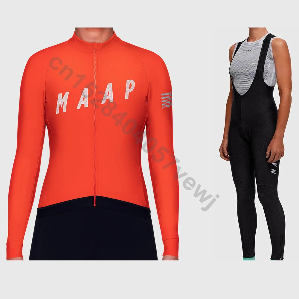 MAAP Pro, зимние теплые флисовые женские майки для велоспорта, комплекты для MTB, одежда для велоспорта с длинным рукавом, 125