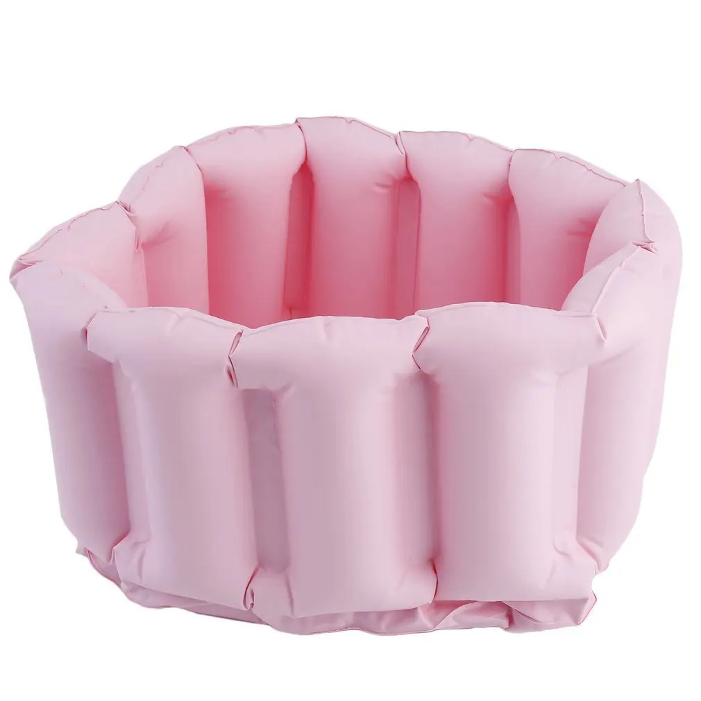 

2017 High Quality Pink Foot Feet Soak Bath Inflatable Basin Wash Spa Home Use Pedicure Care Relax Inflatable Foot soak bath