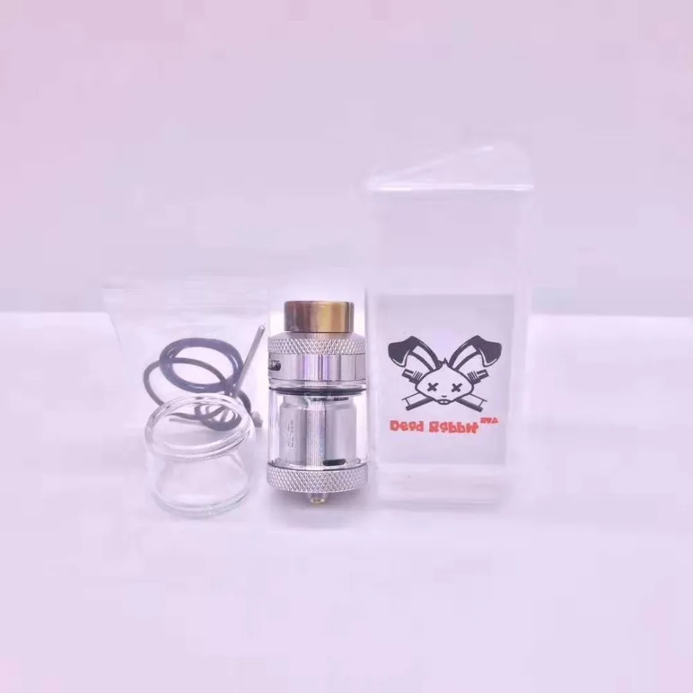 silver Распылитель Apocalypse drop Rabbit RTA 25 мм 2 мл/4,5 мл с полимерным капельным наконечником, Одноместный/с двойной катушкой, Восстановленный MTL RTA танк - Цвет: silver