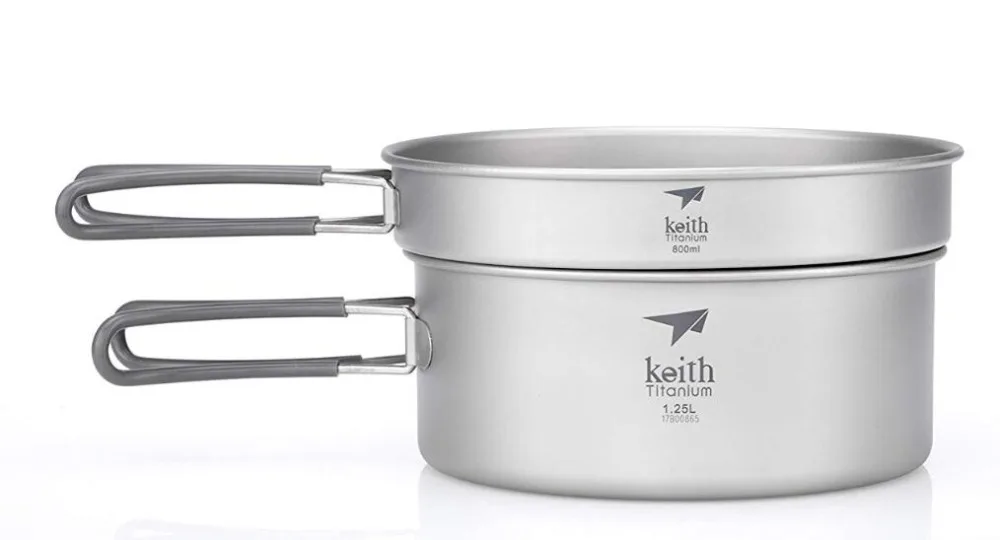 Keith titanium Ti6017 2 шт кастрюля и сковорода поварской набор-2,05 л