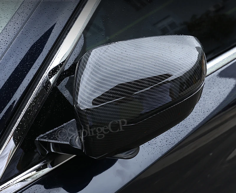bug shields 2pcs For BMW 6 Series GT 630i 640i G32 2017 2018 2019 2020 Car premium black carbon fiber rear view mirror cover replacement front fender car