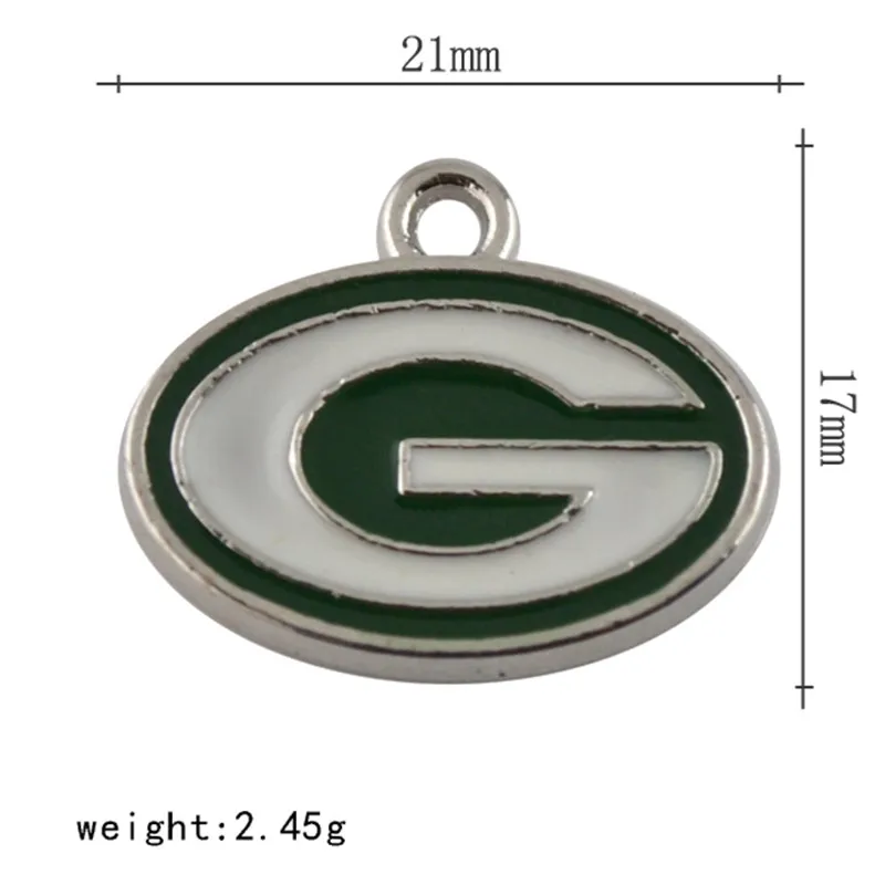Hot American Football Sports Team Packers Dangle Charms Pendant For DIY Necklace& Bracelet& Earrings Jewelry 20pcs/lot