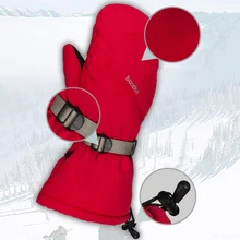 Зимние водонепроницаемые рукавицы BOODUN, 1 пара, для спорта на открытом воздухе, противоскользящие теплые перчатки для мужчин и женщин, для катания на лыжах, бега, альпинизма, велосипедные перчатки