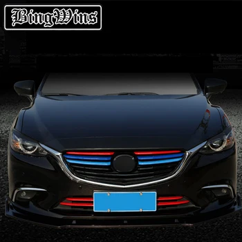 

Car styling For Atenza 17-18 ABS 10pcs Full Set Front Grille Cover Trim Front grille grill Strips covers trim