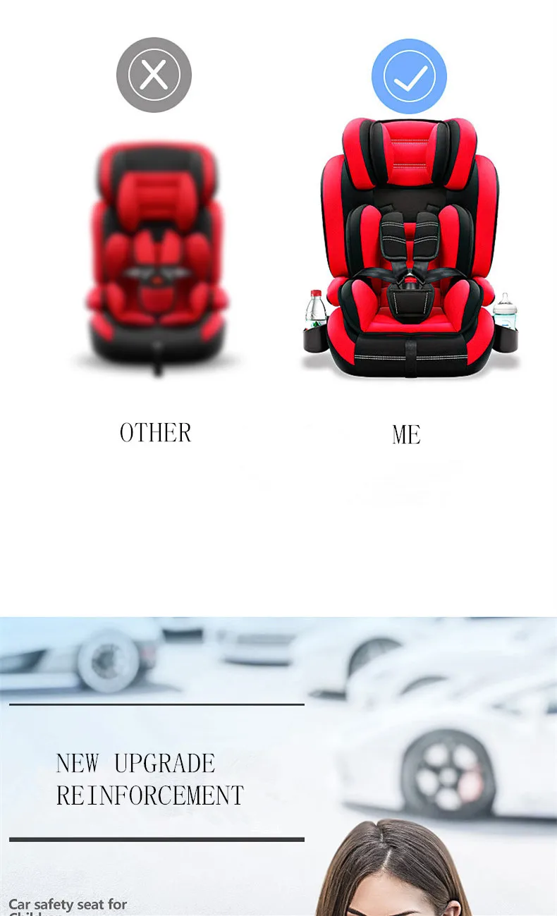 Горячая Carmind детское автокресло безопасности для 9 M-12 лет с Мягкий соединитель ISOFIX и защелкой вперед-лицом универсальные автокресла