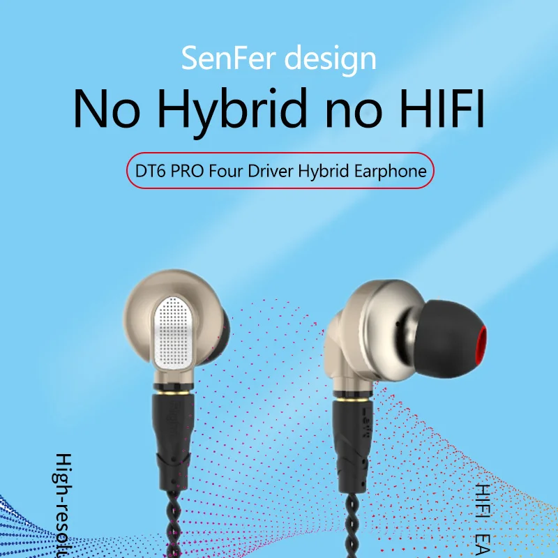 SENFER DT6 PRO 1DD+ 2BA гибридные наушники в ухо HIFI DJ бег спортивные наушники съемный MMCX кабель V90 ZSN DT8 T2 V80 T3