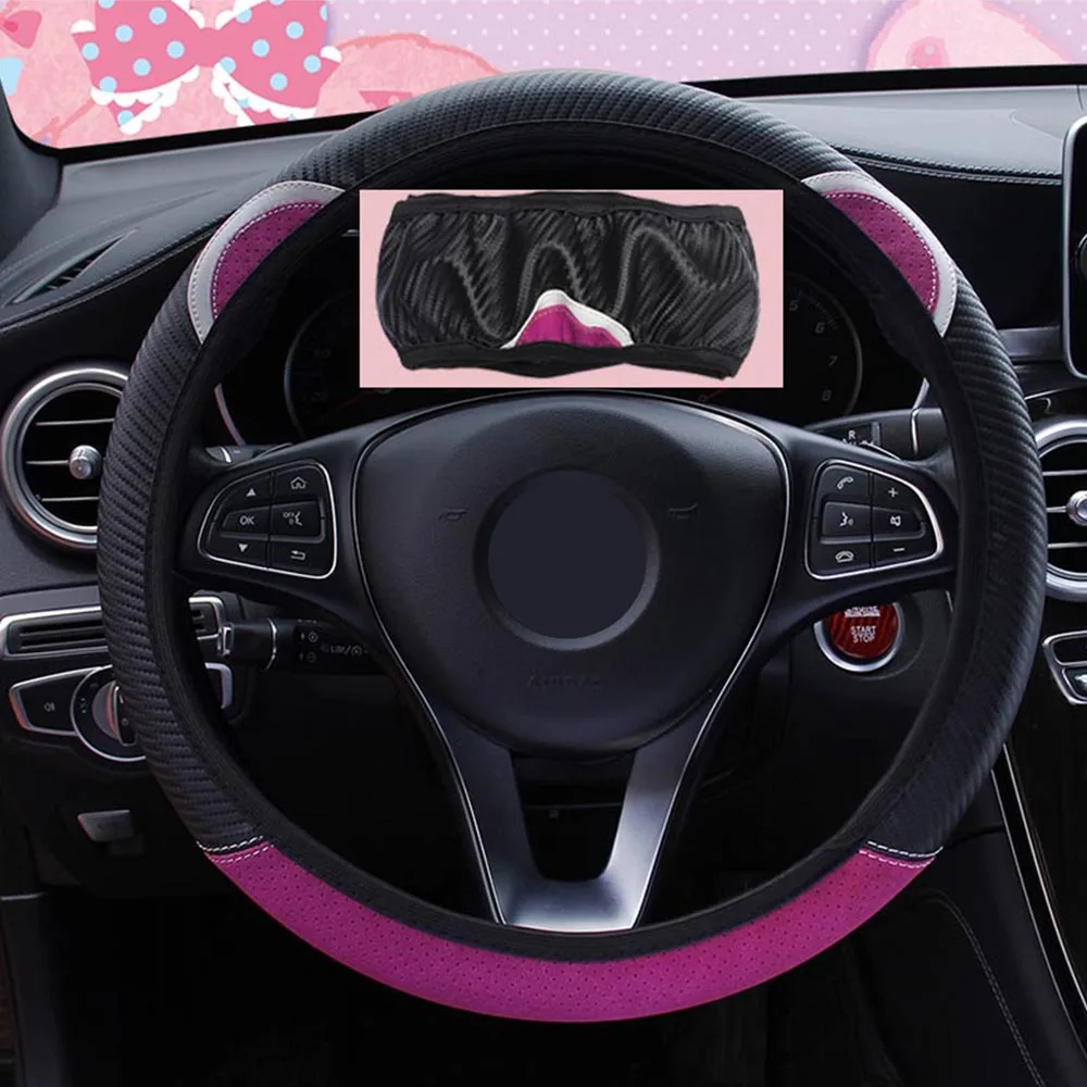 

4 Colors Car Accessories Steering Wheel Cover Cute Cartoon Cat Ear Universal Skidproof Auto Steering- wheel Cover
