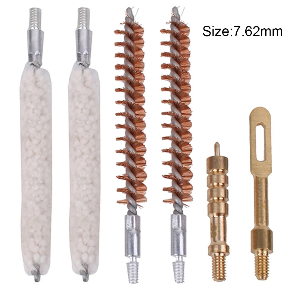 6 шт./партия Набор Щеток Для Чистки ружья. 30cal 7,62 мм. 22cal 5,56 мм. 35cal 9 мм винтовка для чистки сигнального пистолета инструмент принадлежности для охоты