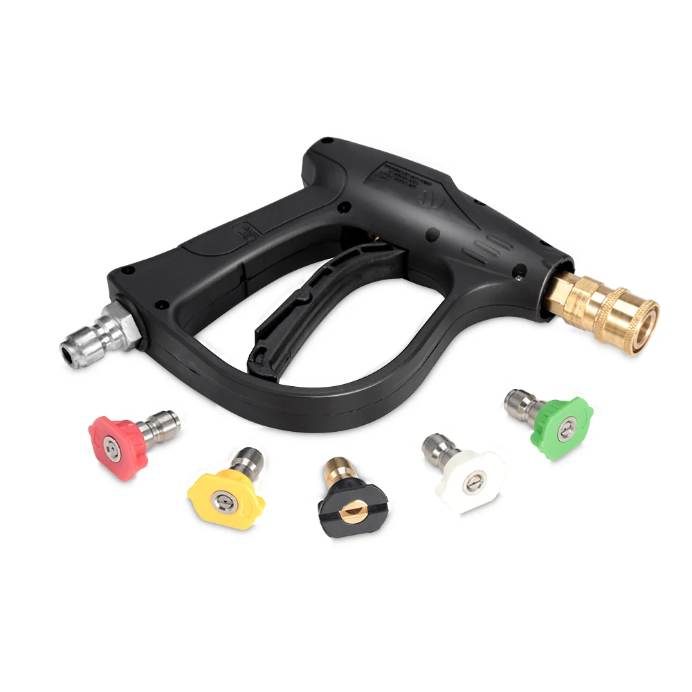 High Pressure Car Water Gun Adapter with 5pcs Nozzles Portable Car Wash