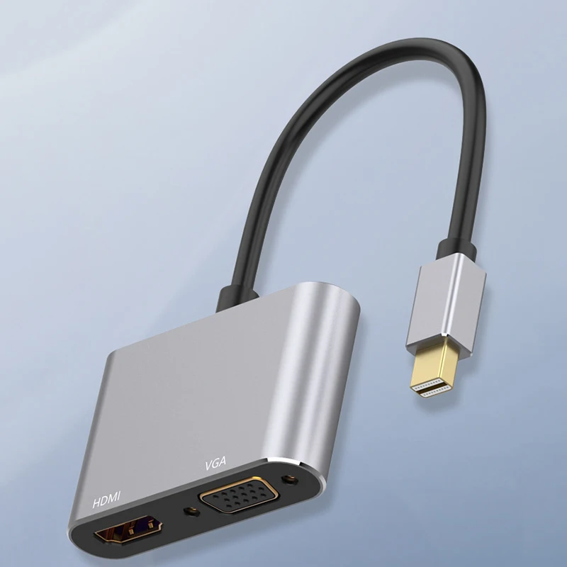 2 в 1 Mini Displayport DP к HDMI VGA Кабель-адаптер 4K 1080P Mini DP конвертер