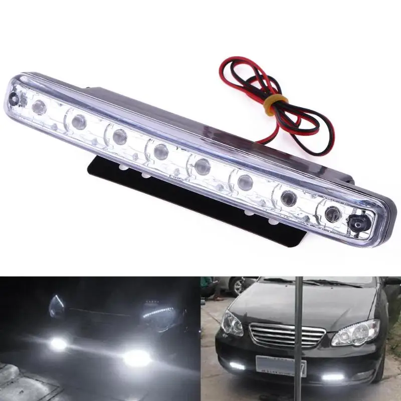 

VODOOL 12V DRL Lamp Led Bar Off Road Auto Car Motorcycle Universal IP65 Waterproof 8LED Daytime Running Light car accessories