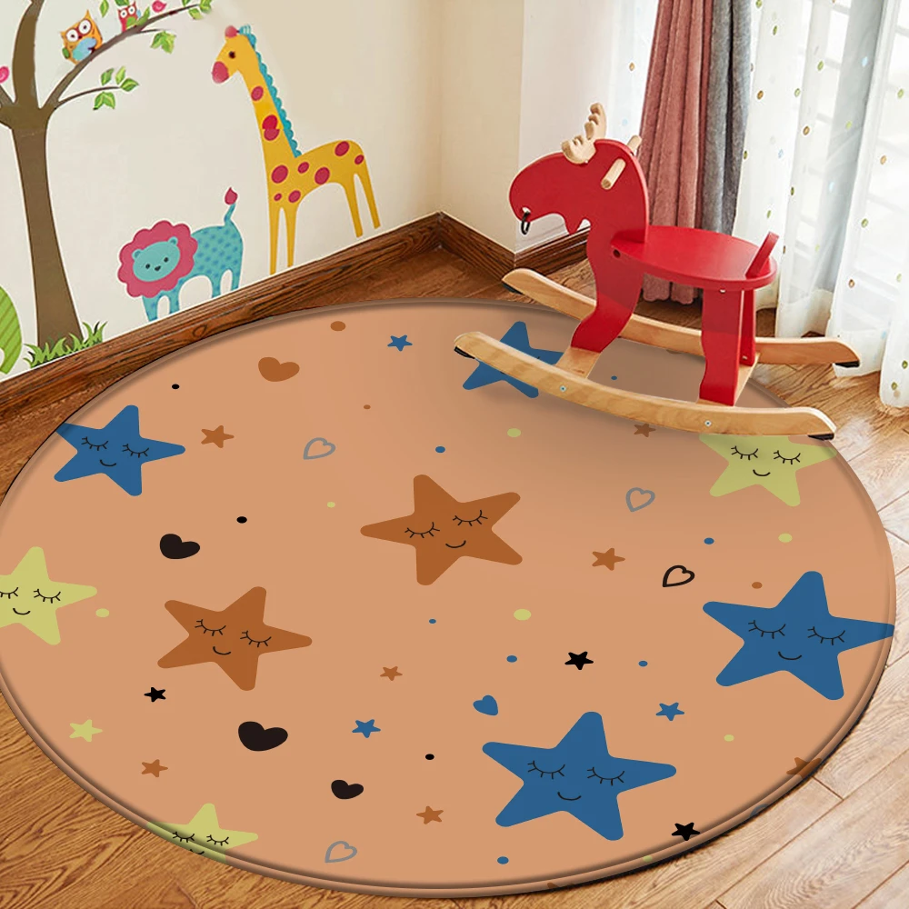 container Dizziness Reproduce Tapetes De Sala Rug Children Flannel Carpet Rug Animal Puzzle Game Star  Learn For Baby Play Round Carpet In The Children's Room|Carpet| - AliExpress