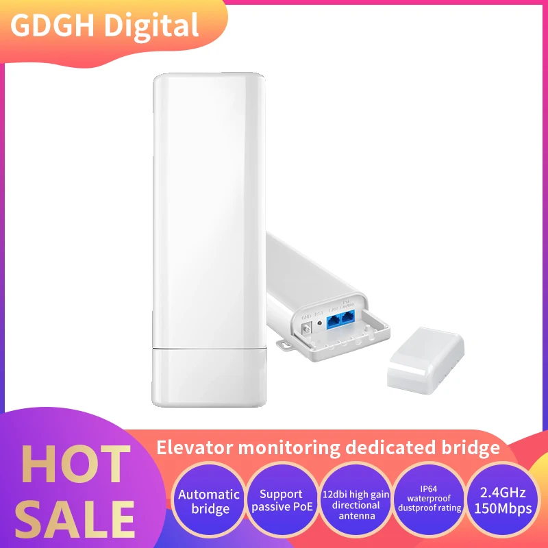 Glvision glo3 150mbps ao ar livre 5km 2.4g cpe sem fio wifi repetidor extensor roteador ap ponto de acesso wi-fi ponte com adaptador poe