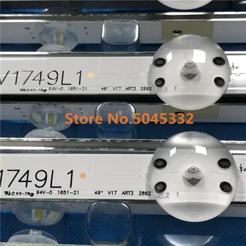 

New Kit 4 PCS LED strip For LG 49UV340C 49UJ6565 49UJ670V V17 49 R1 L1 ART3 2862 2863 6916L-2862A 6916L-2863A