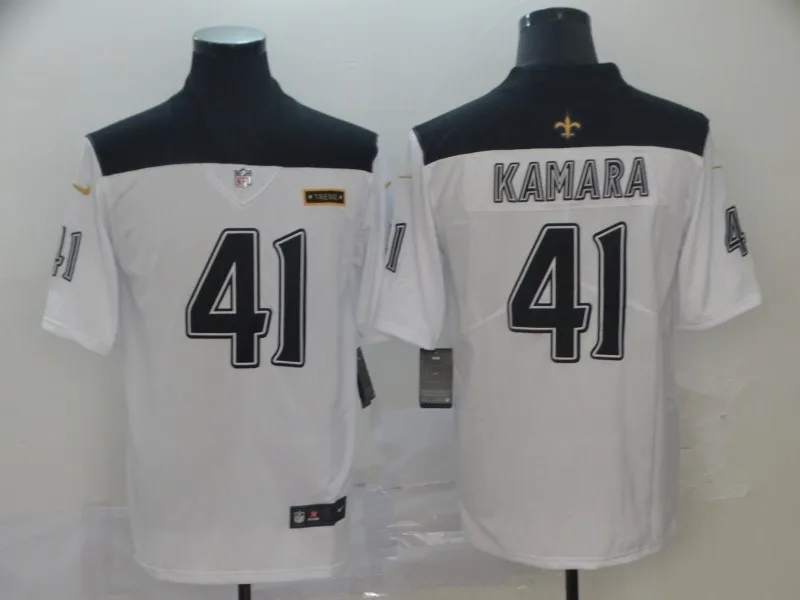 For men Мужской взрослый Орлеан высокого качества Saints Alvin Kamara color rush Saints Jersey - Цвет: For men