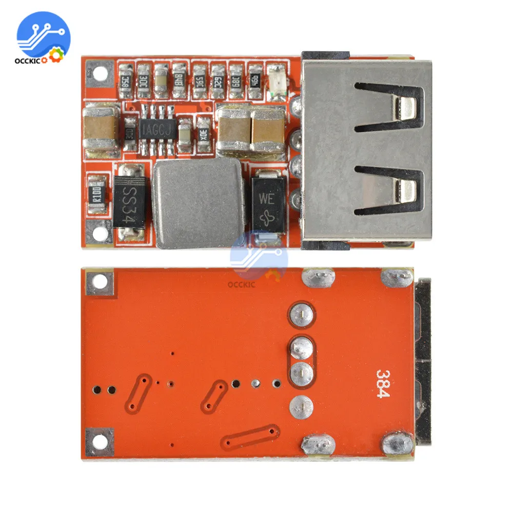 USB DC-DC понижающий преобразователь зарядки понижающий модуль 6-24V до 5V 3A доска DC понижающий Зарядное устройство модуль для Батарея зарядки