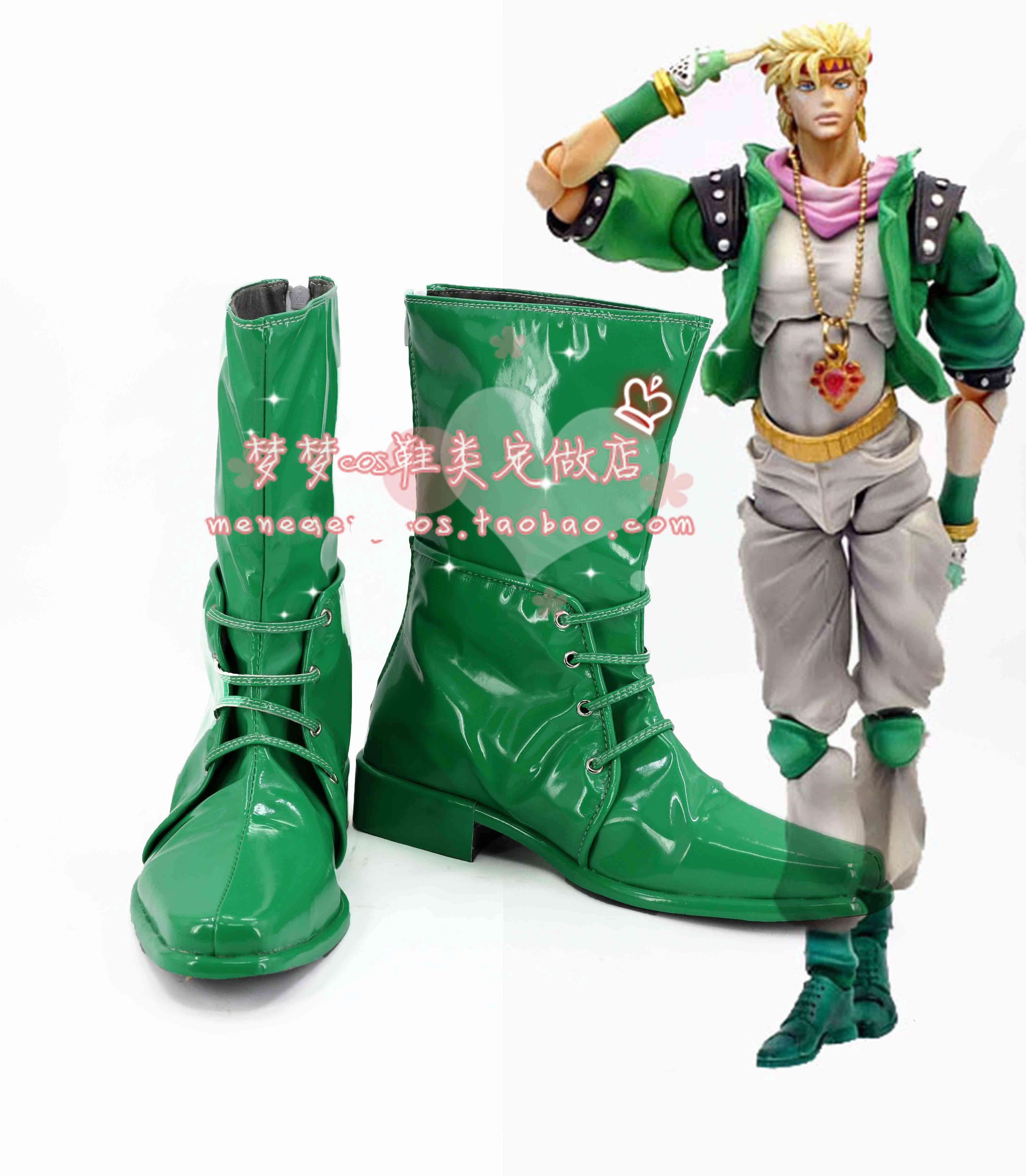 shoes Аниме JoJo Необычные Приключения Косплей Костюм Цезарь Антонио цеппели Косплей Костюм с перчатками Хэллоуин наряд для женщин и мужчин - Цвет: shoes
