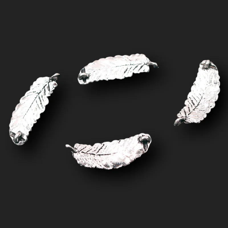 

Посеребренные соединители в виде листьев для браслета и ожерелья, 30 х10 мм, 15 шт., A2393