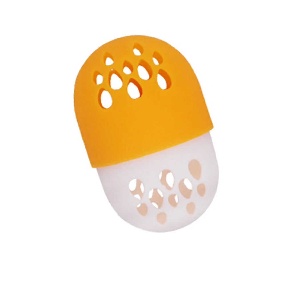 Макияж капсулы форма держатель спонжа анти осень термостойкие легко использовать сушильный чехол стойки Эластичный Силиконовый яичная подставка портативный мягкий - Цвет: Оранжевый