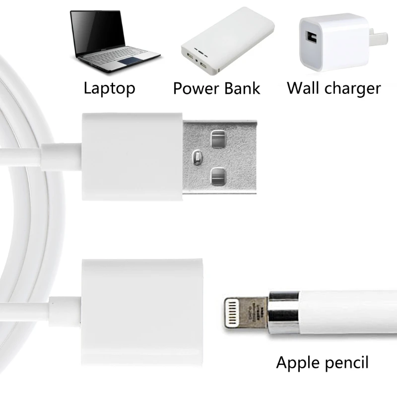 Кабель-адаптер для зарядки iPad Pro Pencil 634B с разъемом USB папа на 8-контактный разъем