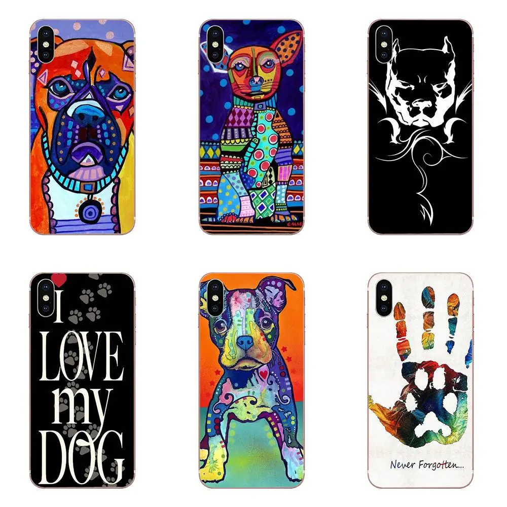 Красочный Puppy Pitbull Gog прекрасный пластик для Sony Xperia Z Z1 Z2 Z3 Z4 Z5 compact Mini M2 M4 M5 T3 E3 E5 XA XA1 XZ