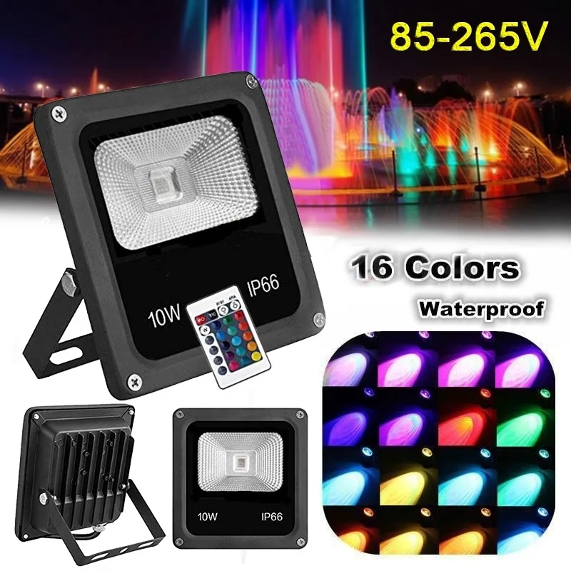 RGB прожектор водонепроницаемый наружный светодиодный 85 265 в|Прожекторы| |