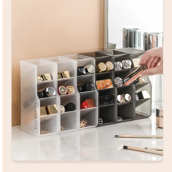 

Lipstick storage box Desktop transparent storage boxes Organizer for Separate small things dust-proof Home Box storage