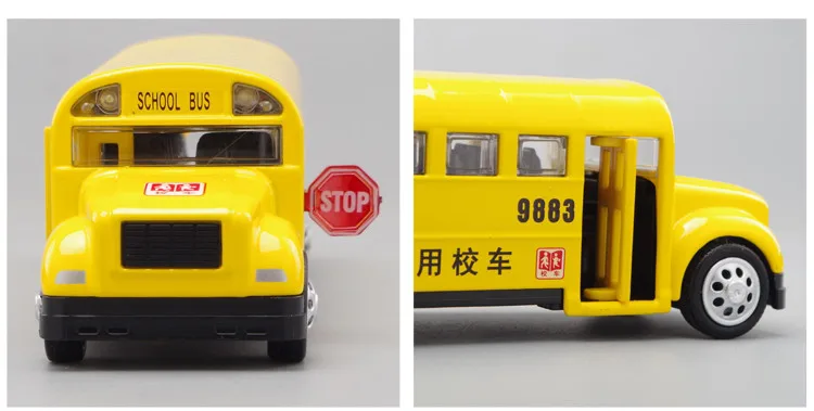 Exquisite 1:32 American school bus alloy car model,simulation die-casting sound and light pull back bus model,free shipping