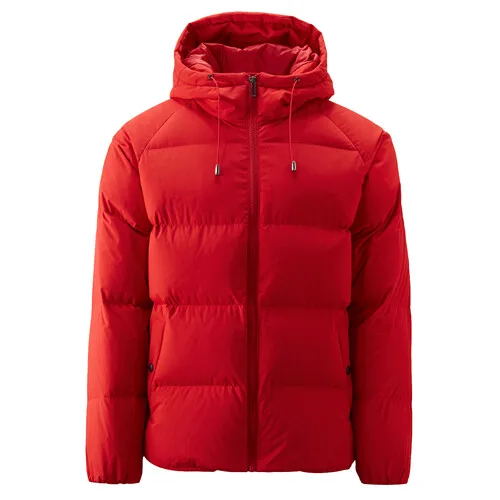 22Red Giordano мужской зимний пуховик с капюшоном и набивкой из утиного пуха,данная модель имеет несколько цветовых решений - Цвет: 22Red