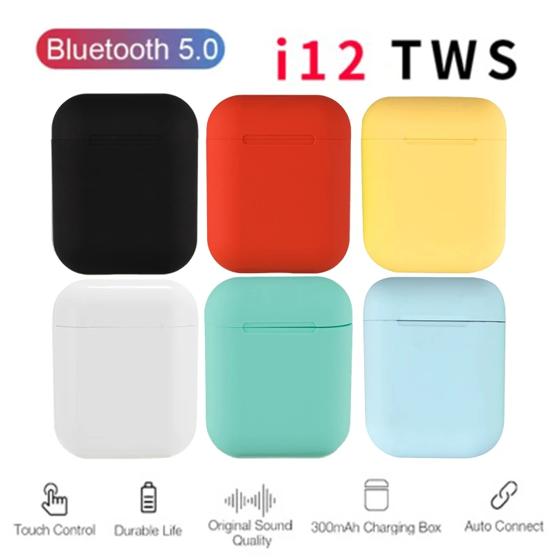 

I12 TWS Bluetooth Earphone mini in-ear Wireless Earbuds Hands Free Headset Bluetooth Music Headphone For IOS All Smart Phone