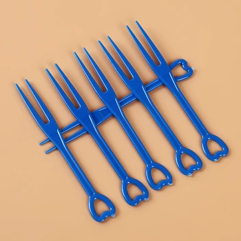

200 Mini Transparent Transparent Disposable Forks Home Catering Plastic Food Cake Fruit Fork