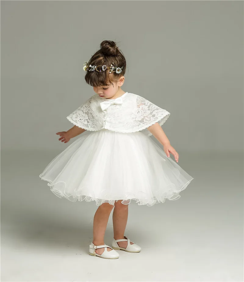 Newborn White Christmas Dress For Baptism Baby Girl Lace Christening