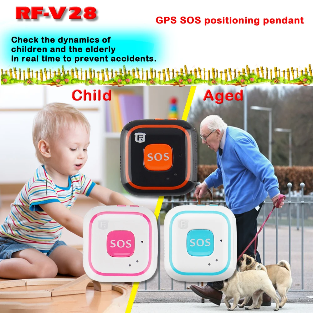 

RF-V28 Two Way Calls Fall Alarm Kids GPS Tracker Child Mini Locator Personal Real Time Tracking device with Watch Wristband