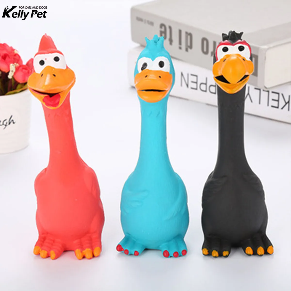 

Rubber Toy Screaming Chicken Pets Dog Toys Squeeze Squeaky Molar Chew Toys Safety Biting Resistance Squeak Toys Pet Supplies