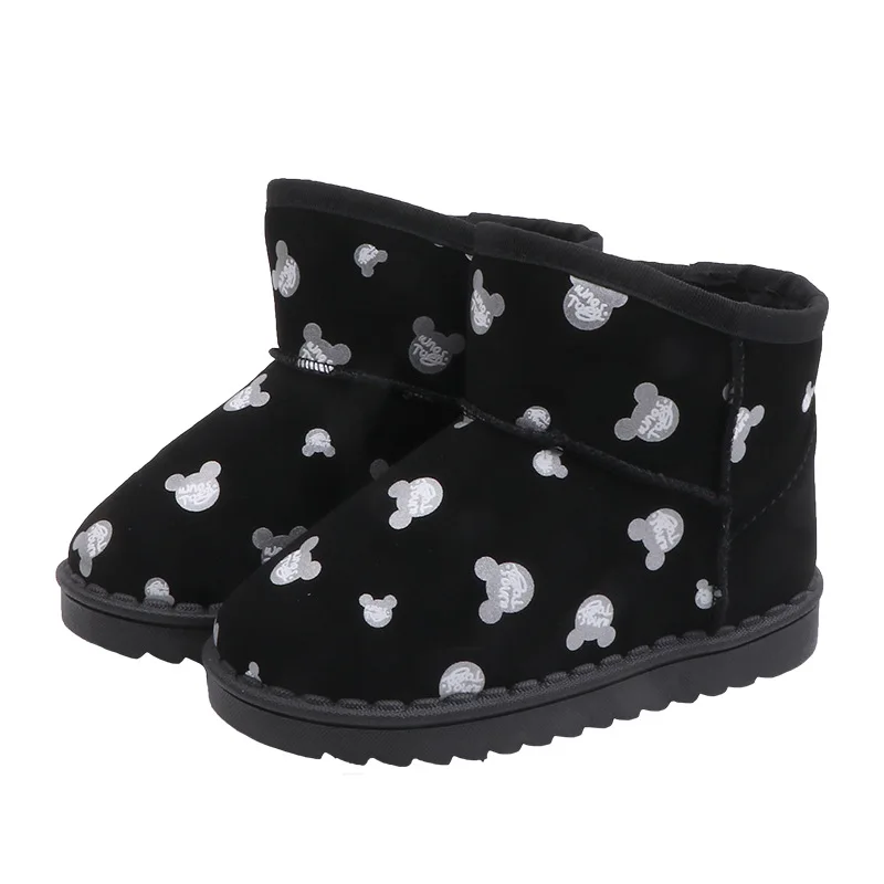 

Girls snow boots winter new girls cartoon cute baby toddler shoes soft bottom non-slip warm cotton boots