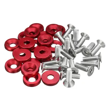 

Replacement Washer bolt 20x Red CNC Aluminum Bumper Fender M6 Accessories Parts