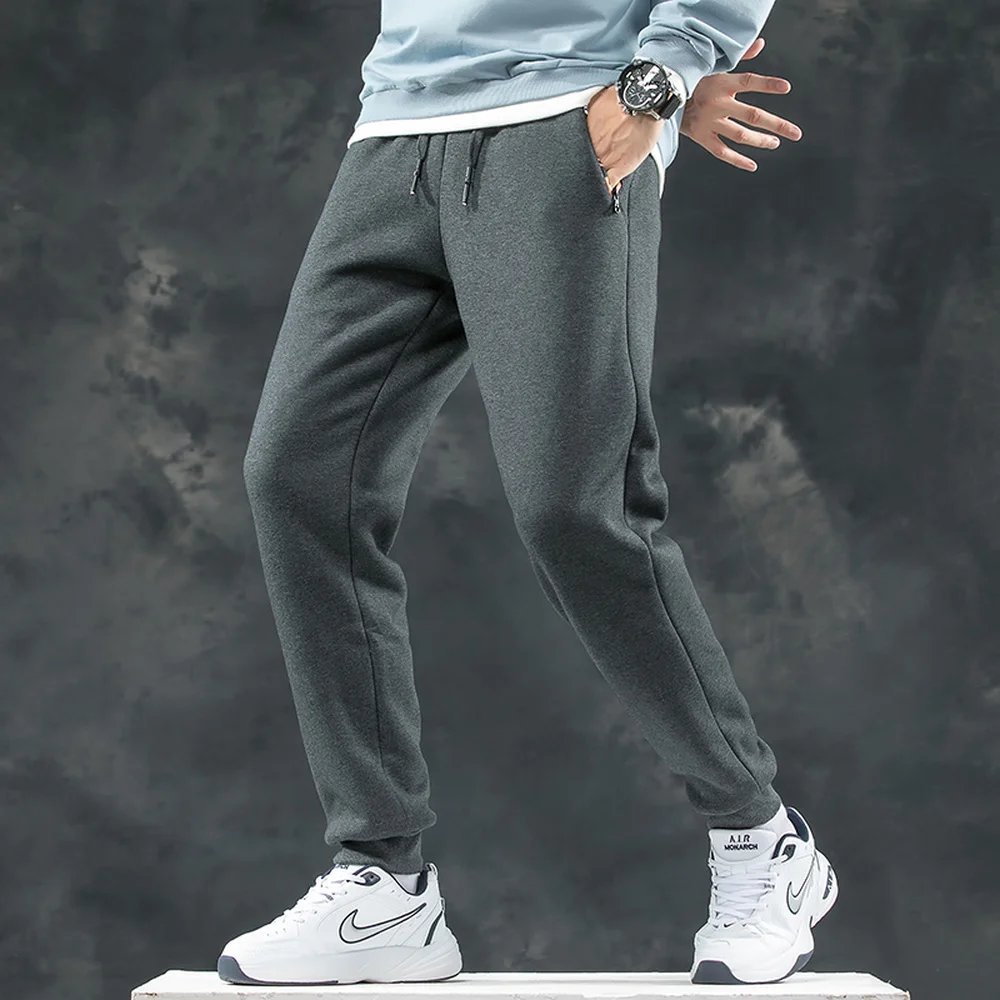 Winter Pants Thick Fur Lined Sweatpants 
