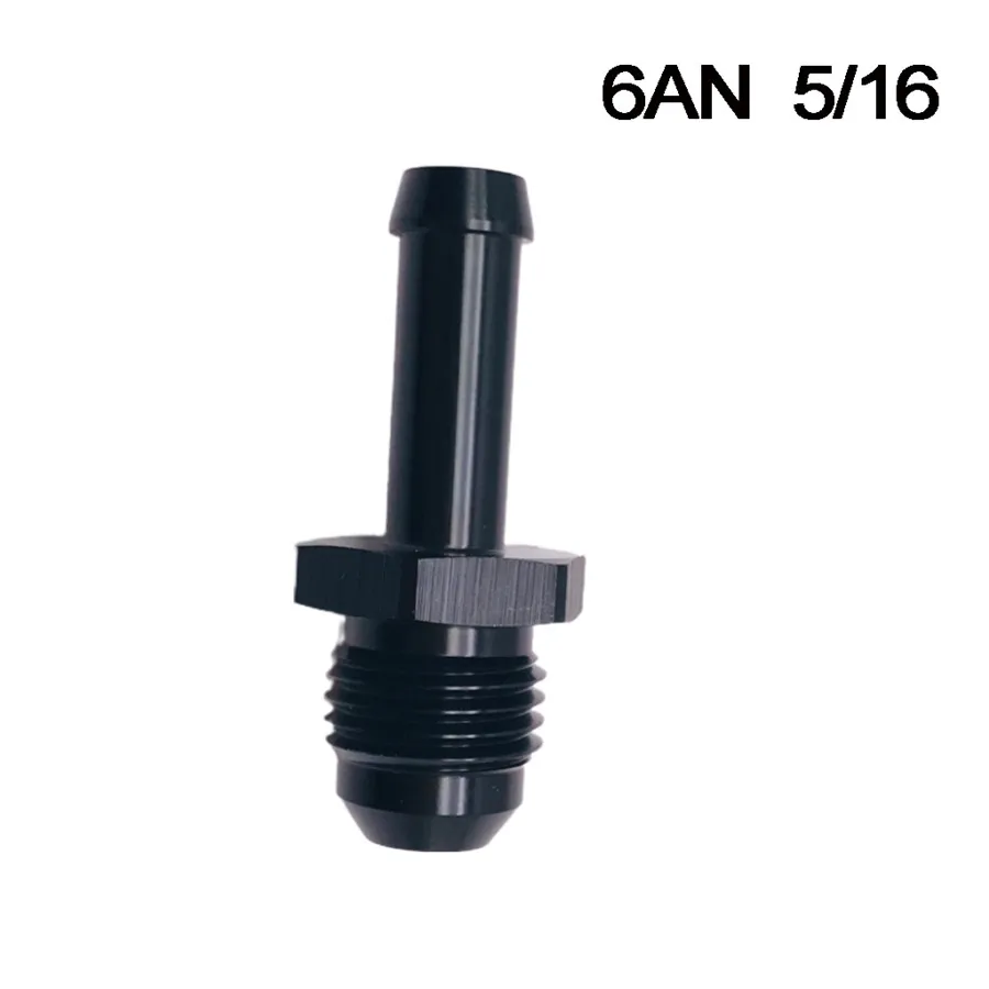 

Black Aluminum 6 AN Male Flare to 5/16" Hose Barb Adapter Fitting AN6 -6AN 5/16