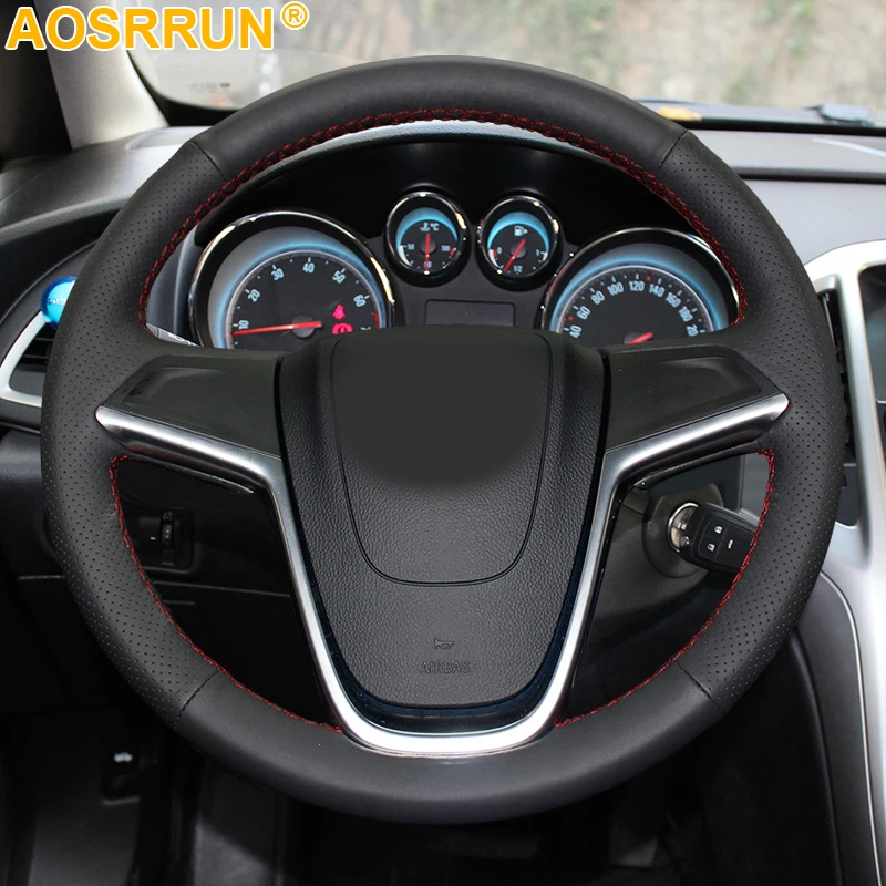 Для Opel Mokka Astra G H Zafira A автомобильные аксессуары кожаные ручные Прошитые Чехлы рулевого колеса автомобиля